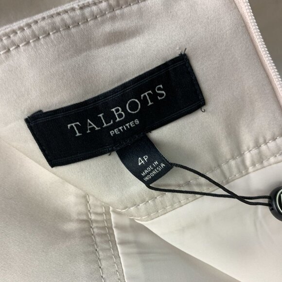 Talbots Pencil Skirt Womens 4P Khaki Lined Back Zip - Picture 10 of 12